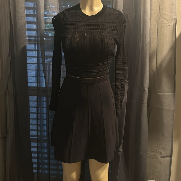 Zara Women's Black Crochet Open Knit Long Sleeve size S - Picture 5 of 12